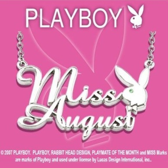 Playboy Jewelry - Playboy Necklace Miss August Silver Plated Bunny